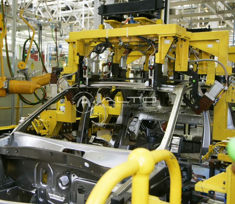 Real-time quality control and alignment of an automotive robotic welding station.
